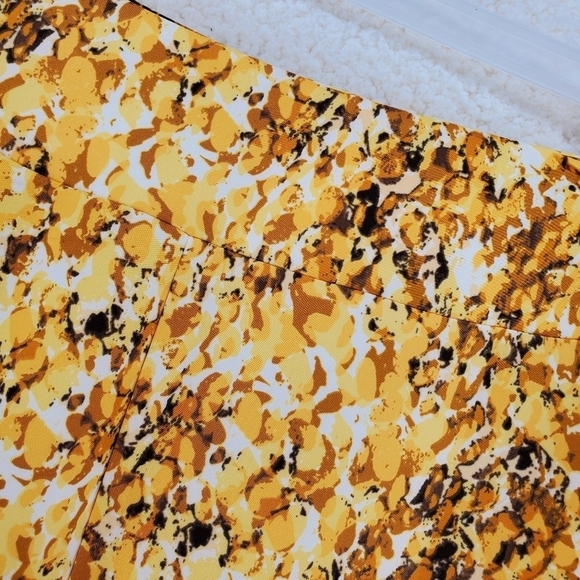 Carmen Marc Valvo Skirt M Floral Boho Chic Colorful Pencil Stretch Midi Cover - Picture 5 of 9